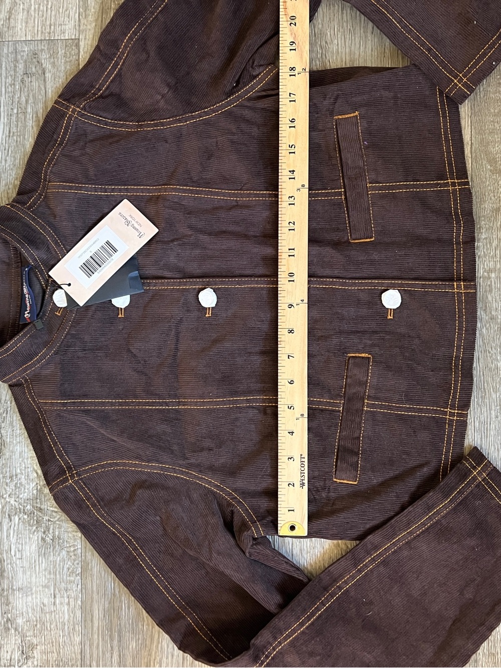 Rowing Blazers Women’s Corduroy Jacket in Brown 100% Cotton - Picture 7 of 7